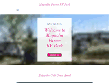 Tablet Screenshot of magnoliafarmsrvpark.com